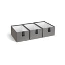 Сиви картонени кутии за съхранение в комплект от 3 бр. 20,5x29,5x14,5 cm Aston Paper Laminate – Bigso