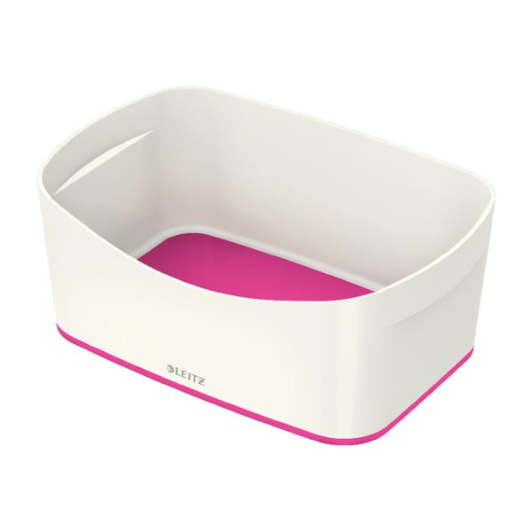 Бяла и розова пластмасова кутия за съхранение MyBox - Leitz