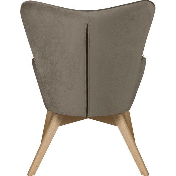 Светлокафяво кадифено кресло Niko – Ropez-image-4