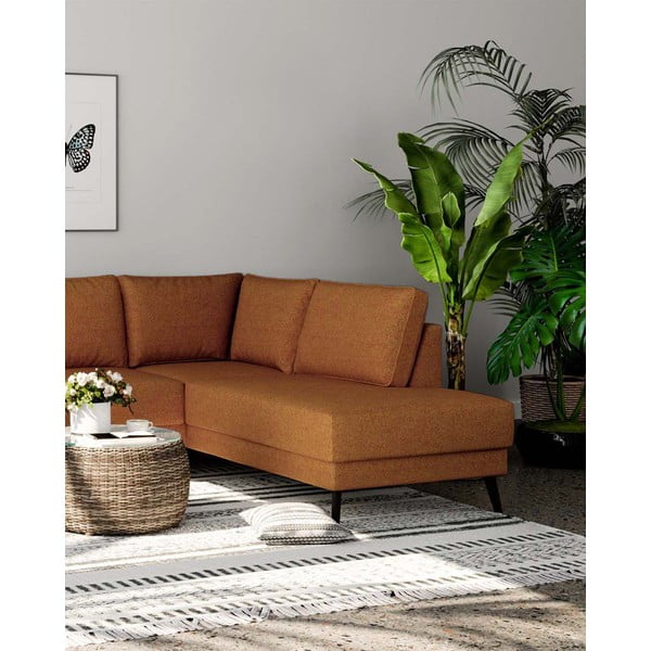 Оранжев ъглов диван (десен ъгъл) Fynn - Ghado-image-4