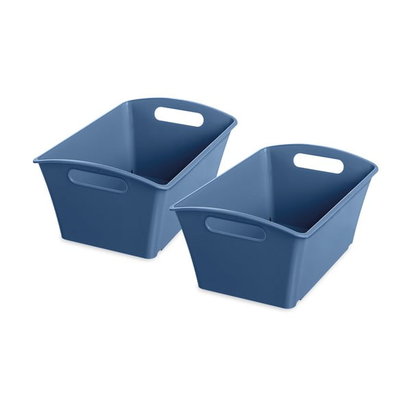 Пластмасови кутии за съхранение в комплект от 2 Qin - Domopak