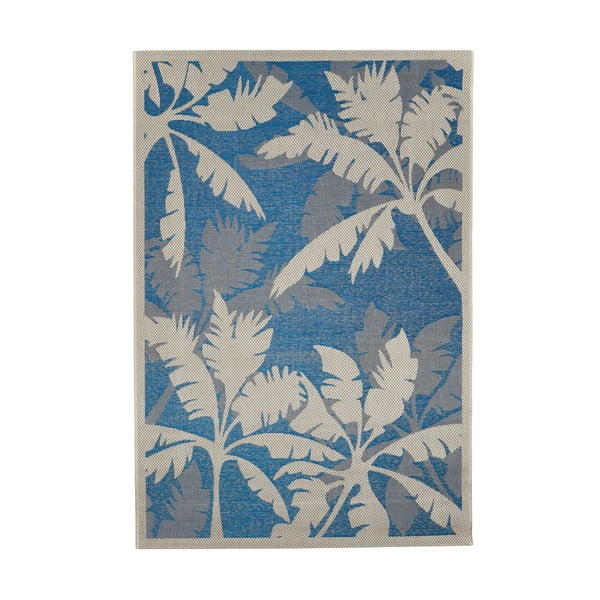 Синьо-сив килим за открито , 135 x 190 cm Palms - Floorita