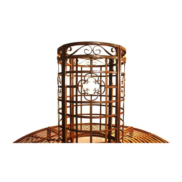 Черно-тъмнокафява метална градинска пейка Larissa – Garden Pleasure-image-2