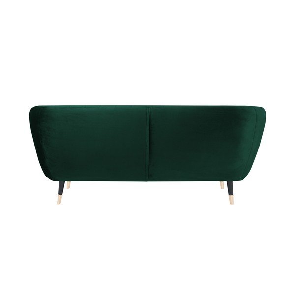 Зелен диван с черни крачетаi Mazzini Sofas Benito, 158 cm-image-4