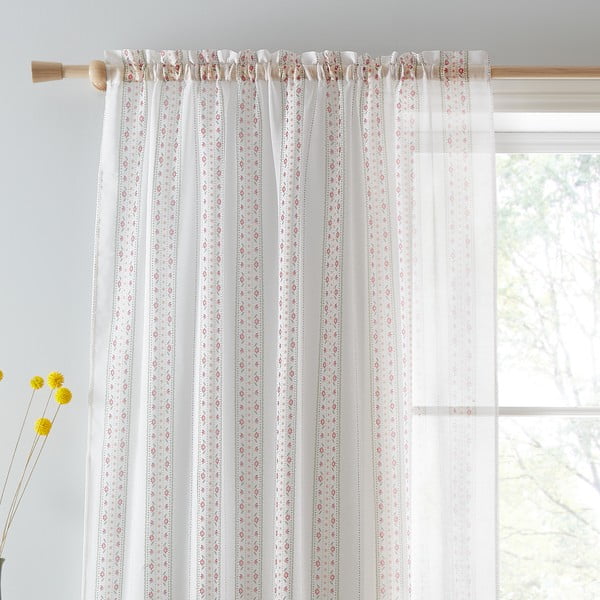 Розово-бяла завеса 140x183 cm - Catherine Lansfield
