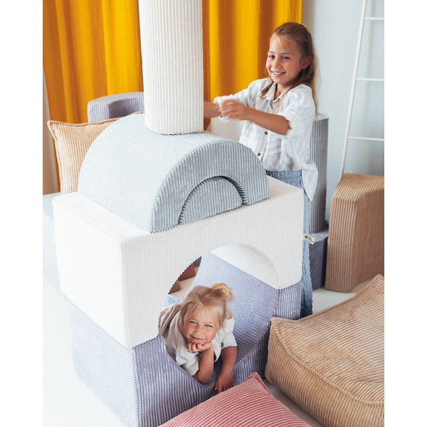 Велурено игрище от пяна в цвят мента 75x49x37 cm Rainbow Montessori – Wigiwama-image-3