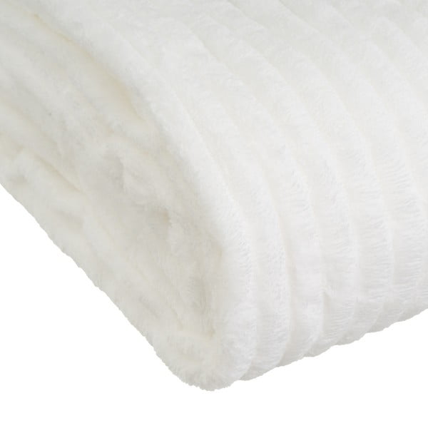 Бяло одеяло от микроплюш 130x160 cm Fur Velvet – Casa Selección-image-3
