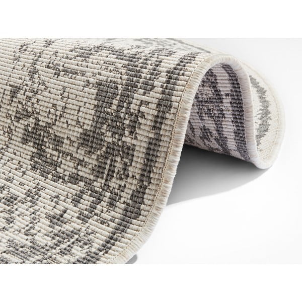 Сив и кремав килим за открито, ø 140 cm Borbon - NORTHRUGS-image-3