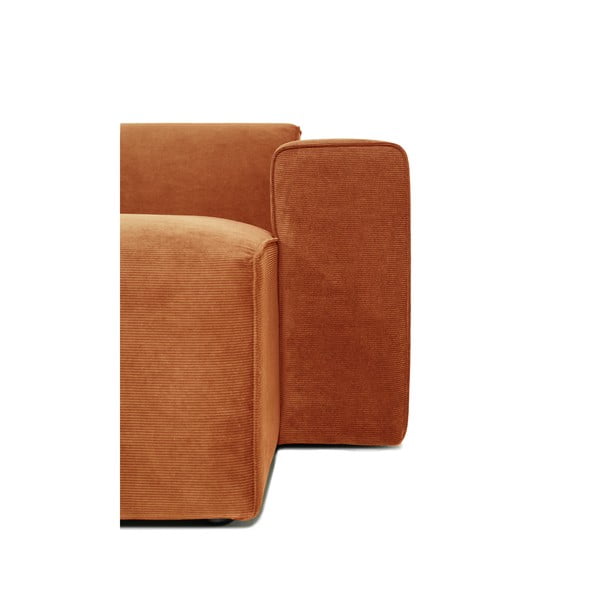 Оранжев ъглов диван от велур (десен ъгъл) Sting - Scandic-image-4