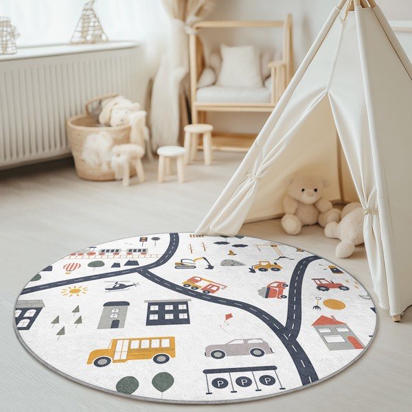 Детско килимче за игра подходящо за пране ø120 cm World Around Me – Mila Home-image-2