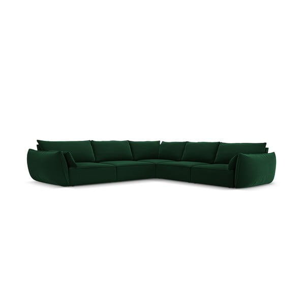 Тъмнозелен кадифен ъглов диван Vanda – Mazzini Sofas-image-2
