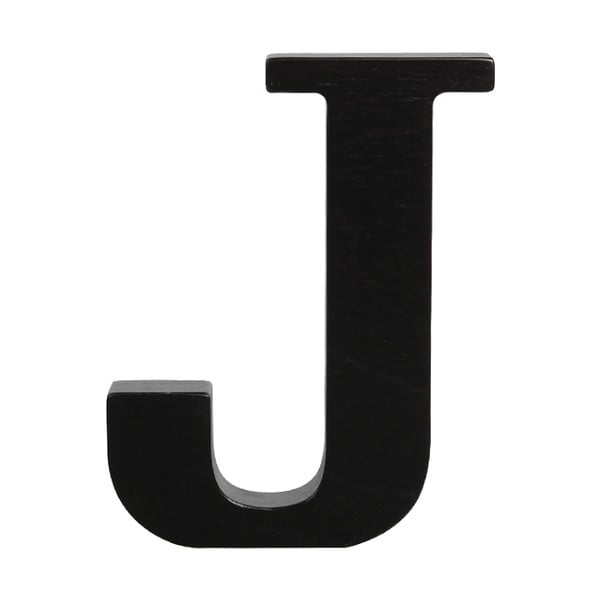 Černé dřevěné písmeno Typoland J