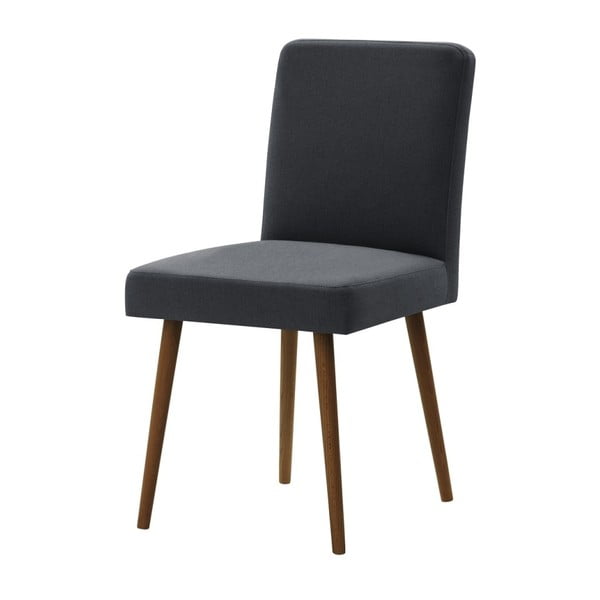 Antracitově šedá židle s tmavě hnědými nohami z bukového dřeva Ted Lapidus Maison Fragrance