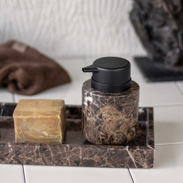 Кафяв мраморен дозатор за сапун 200 ml Marble - Mette Ditmer Denmark-image-1