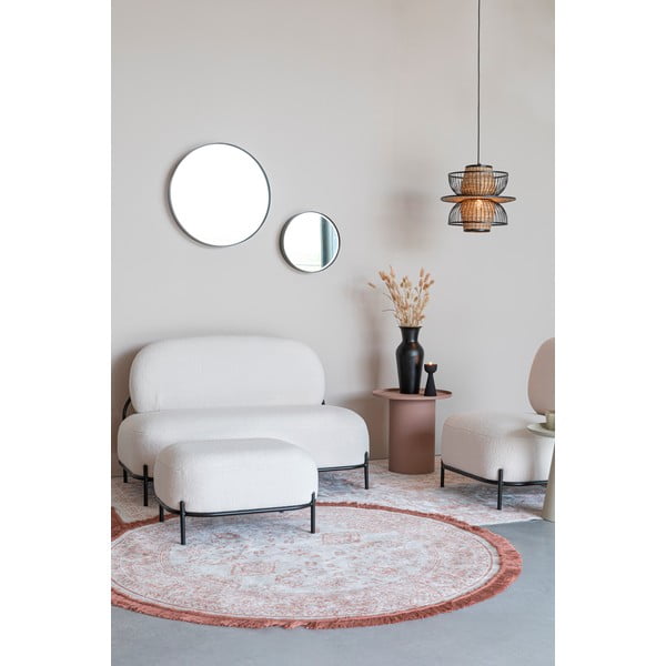 Кремава табуретка Hocker Polly – White Label-image-4