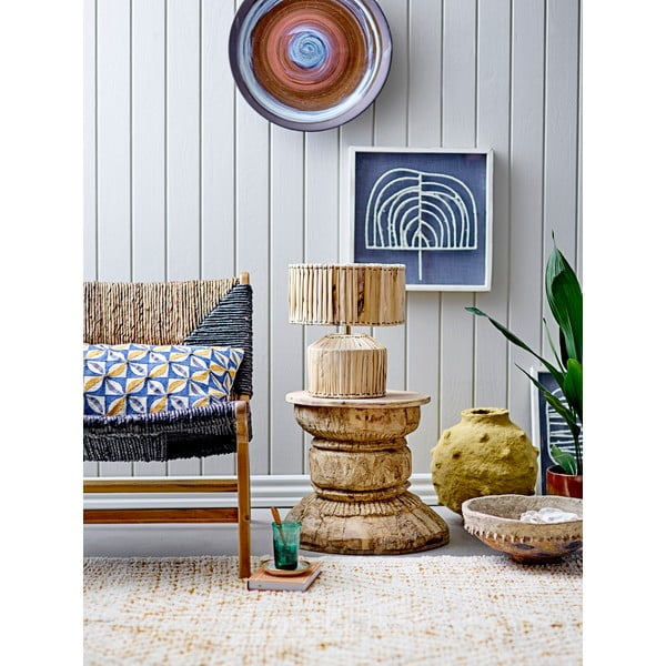 Черно-кафяв фотьойл с плетка Grant - Bloomingville-image-1