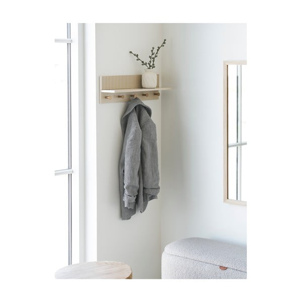 Бежова стенна закачалка с рафт 50 cm Rocca – House Nordic-image-1