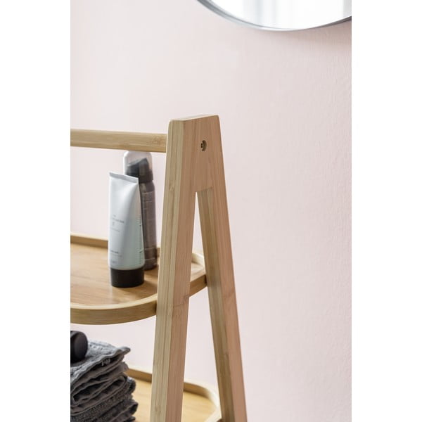 Черна/естествена бамбукова етажерка за баня 44x80 cm Ecori - Wenko-image-1