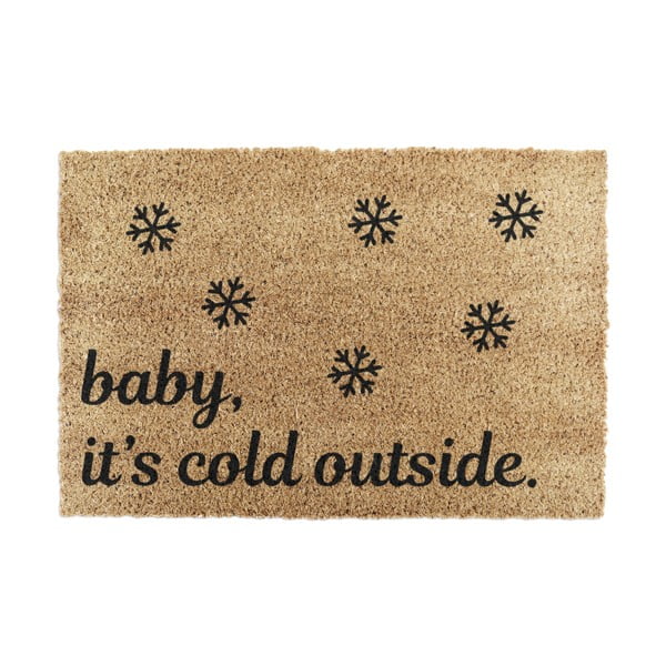 Изтривалка с коледен мотив от кокосови влакна 40x60 cm Baby It's Cold Outside – Artsy Doormats