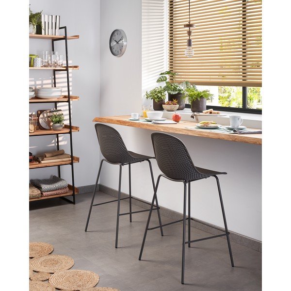 Комплект от 3 тъмнокафяви циментови саксии Lux - La Forma-image-2