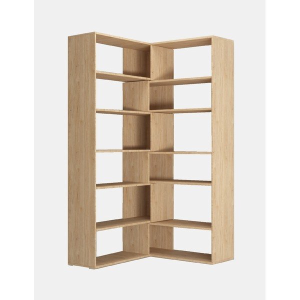 Кафяв ъглов шкаф за книги Twin, височина 179 cm - Homemania-image-2