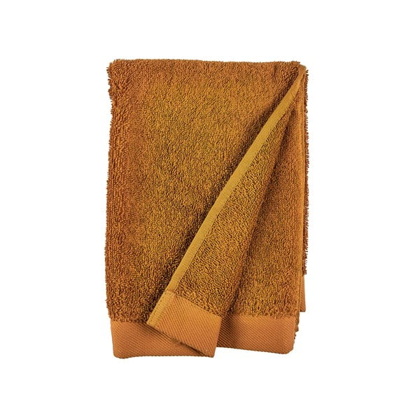 Оранжева хавлиена кърпа от памук Clay, 100 x 50 cm Comfort Organic - Södahl