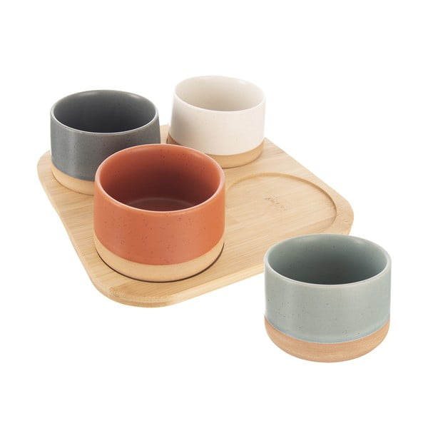 Глинен комплект от за сервиране 4 бр. в естествен цвят – Orion-image-2