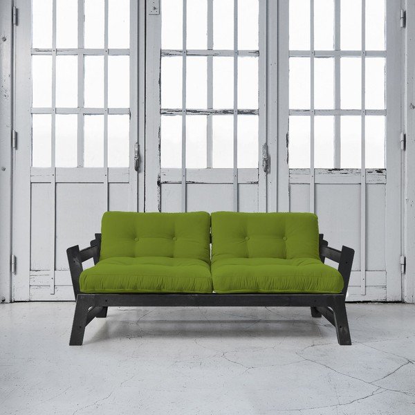 Rozkládací pohovka Karup Step Black/Lime-image-1