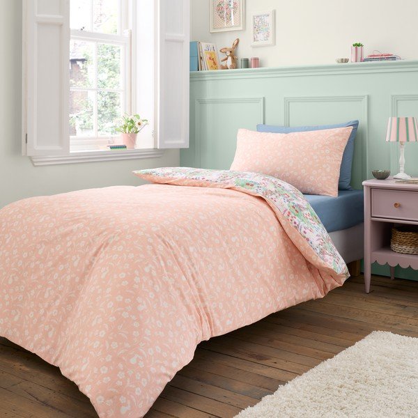 Единично  памучно детско спално бельо 135x200 cm Meadow Bunnies – Belle & Boo-image-3