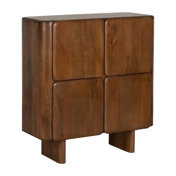 Кафяво шкафче от масивно манго 104x110x45 cm Nosy – Ixia