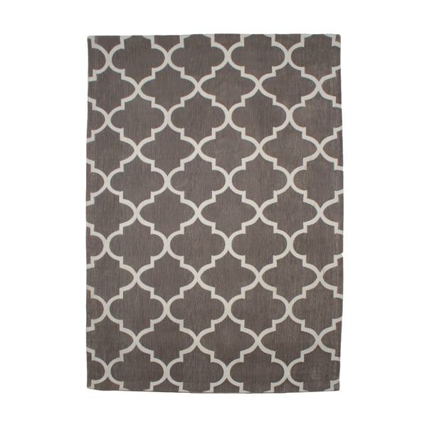 Bavlněný koberec Boho Grey/White, 150x210 cm