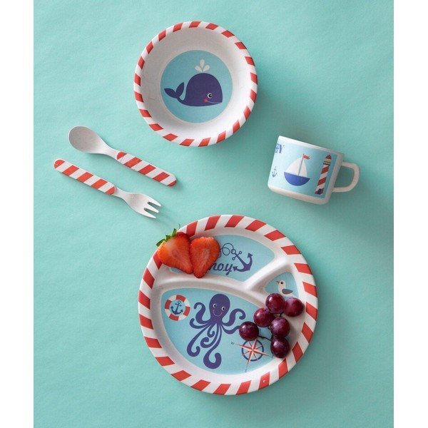 Бамбуков детски комплект за хранене 5 бр. Eden – Premier Housewares-image-1
