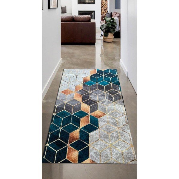 Тюркоазен килим Optic, 80 x 200 cm - Rizzoli-image-2
