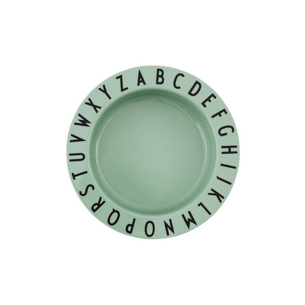 Зелена детска дълбока чиния, ø 15,5 cm Eat & Learn - Design Letters