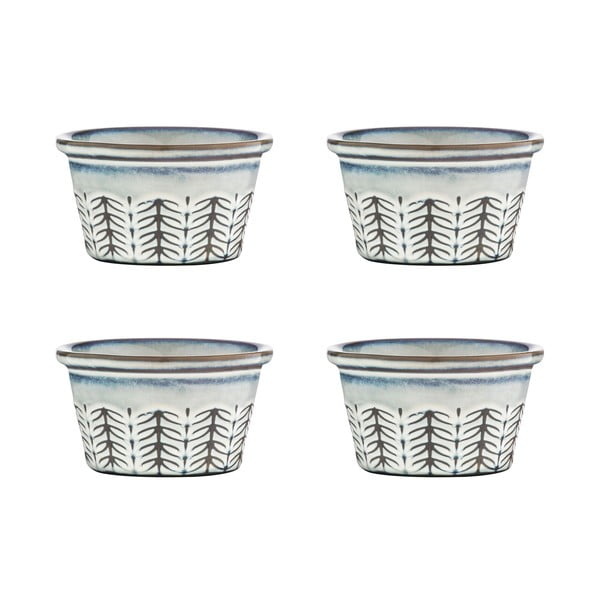 Светлосиви чаши в комплект от 4 части, изработени от керамика Lorson - Ladelle
