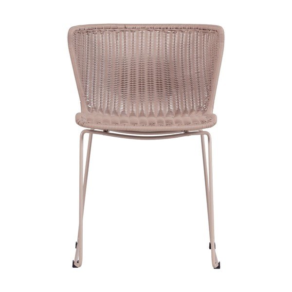 Бежови градински столове в комплект 2 бр. от изкуствен ратан Wings – WOOOD-image-2