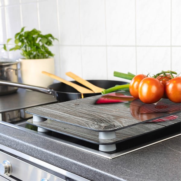 Комплект от 2 стъклени капака за печка Heart, 52 x 30 cm Hearts - Wenko-image-1