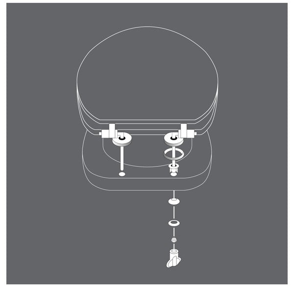 Тоалетна чиния 37,5 x 47 Jade – douceur d'intérieur-image-1