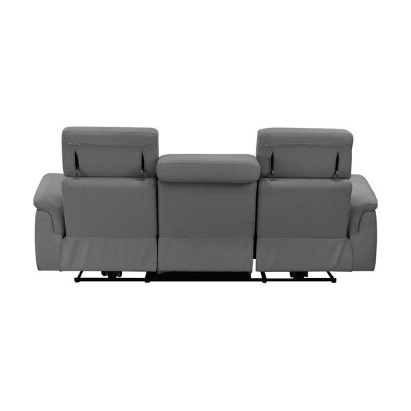 Сив кожен диван 211 cm Pareli – Støraa-image-4
