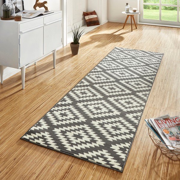 Сиво-бял мокет , 80 x 350 cm Basic Nordic - Hanse Home-image-1
