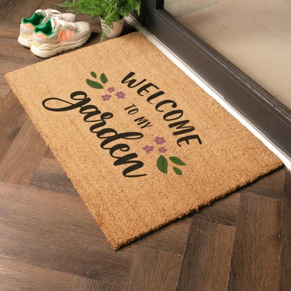 Изтривалка от кокосови влакна 60x90 cm Welcome to My Garden – Artsy Doormats-image-1