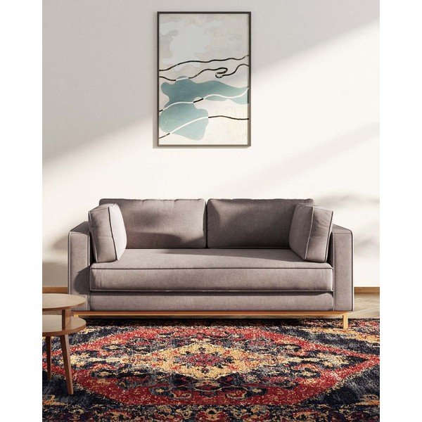 Светлокафяв кадифен диван 192 cm Celerio - Ame Yens-image-1