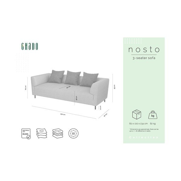 Сив и бежов диван Nosto - Ghado-image-3