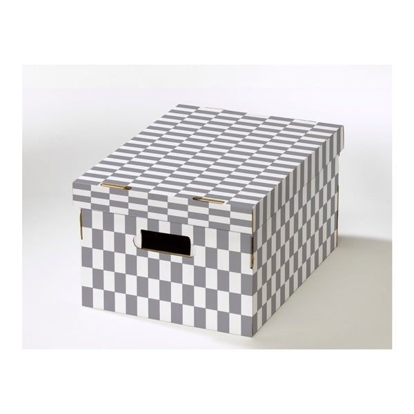 Sada 2 krabic s víkem z vlnité lepenky Compactor Lenny, 40 x 31 x 21 cm