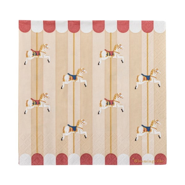 Хартиени салфетки в комплект от 20 бр. 33x33 cm Merry-go-round – Bloomingville-image-2