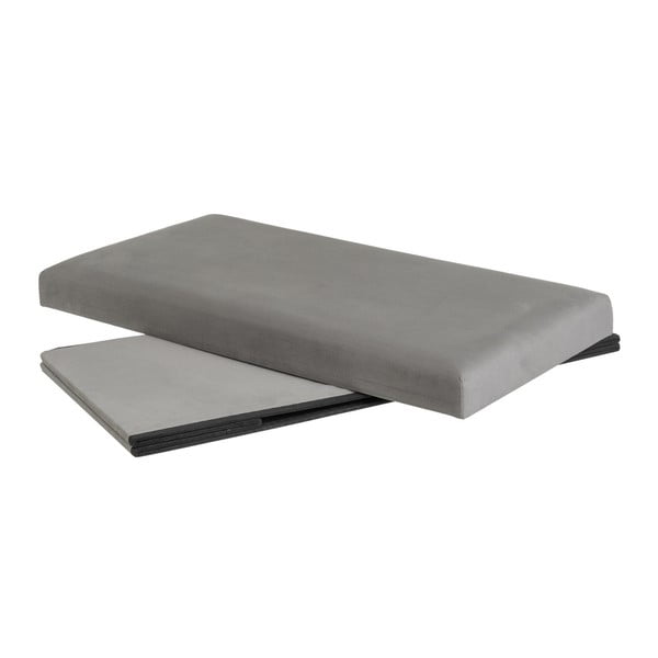 Светлосива кадифена табуретка Estela – Casa Selección-image-2