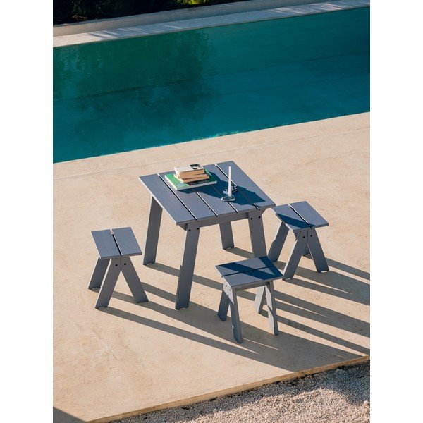 Син градински стол от масивно дърво Navo – noo.ma-image-2