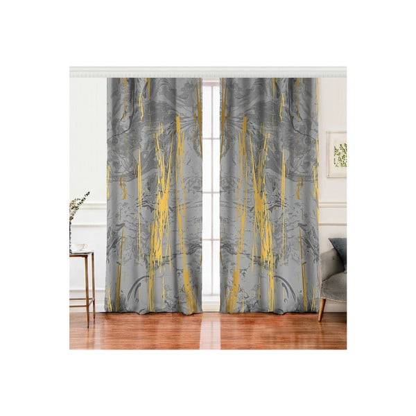 Завеси в сиво-златисто в комплект от 2 броя 140x260 cm - Mila Home-image-2