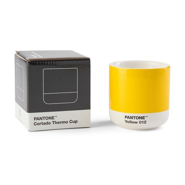 Жълта порцеланова чаша за капучино 175 ml Yellow 012 – Pantone