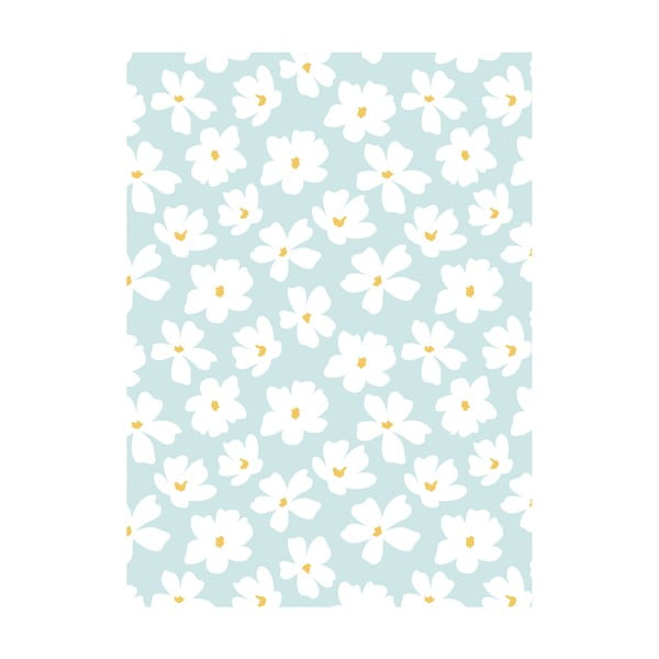 Синя и бяла опаковъчна хартия № 8 Floral - eleanor stuart